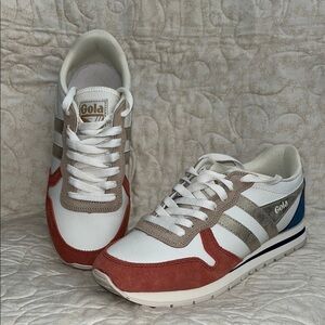 Gola Women's Sneakers Size 7 Cream/Rose/Blue/Gold